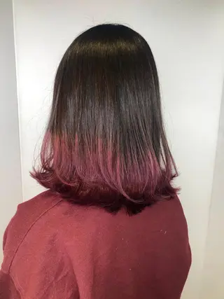 ミディアム カラー 店長 濱口 花菜 美髪整形のヘアスタイル