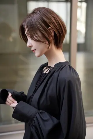 ショート カラー 髪質改善カラー ショートボブ専門のヘアスタイル
