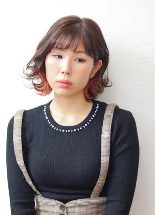ミディアム カラー 山内 悠のヘアスタイル
