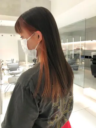 セミロング カラー レイズ 立川のヘアスタイル