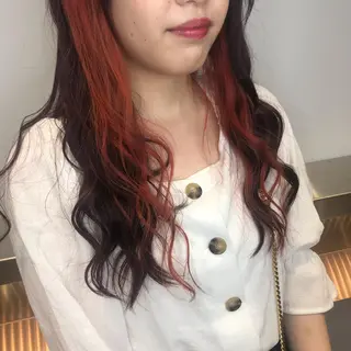 ロング カラー 茂木 結希のヘアスタイル