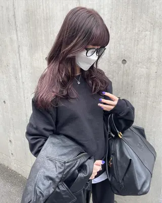 セミロング カラー ラベンダー/レイヤー スタイル🤎mamiのヘアスタイル