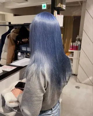 セミロング kanta 梅田 韓国ハイトーンのヘアスタイル