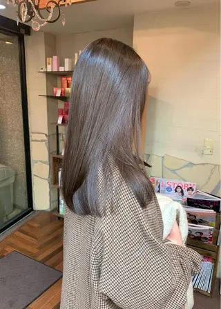 セミロング カラー 矢野 晃平のヘアスタイル