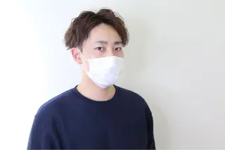 ショート パーマ メンズ 石倉 真のヘアスタイル