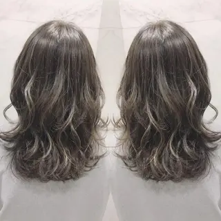 セミロング カラー 重政 和樹のヘアスタイル