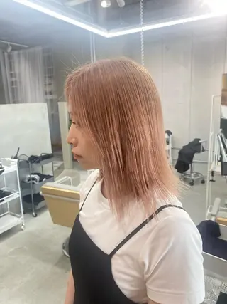ミディアム カラー 前橋 姫奈のヘアスタイル