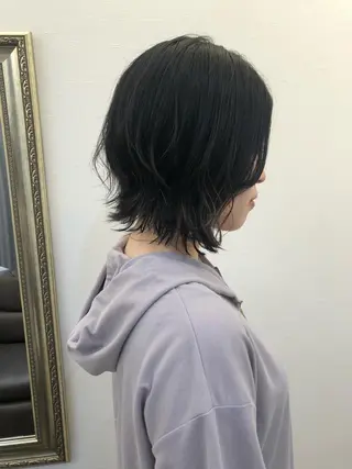 ミディアム ツノガイ エリのヘアスタイル