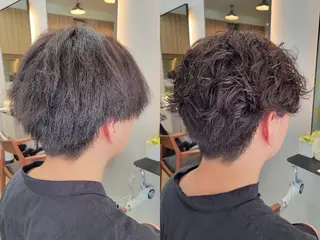 ショート パーマ メンズ 野村 果音(カノン)のヘアスタイル