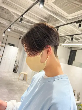 ショート カラー パーマ メンズ 関西センターパート メンズモデル募集のヘアスタイル