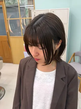 ミディアム KEITO/髪質改善 ／白髪ぼかしカラーのヘアスタイル