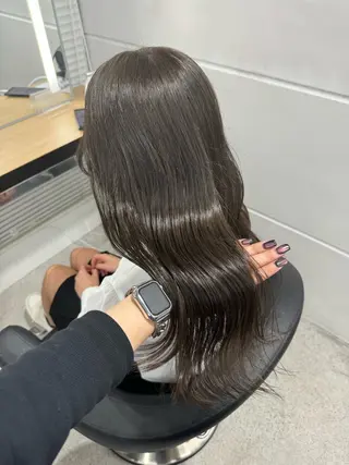 ロング カラー 暗髪🩶ラベンダー/ ブルー/ユウナ🤍のヘアスタイル