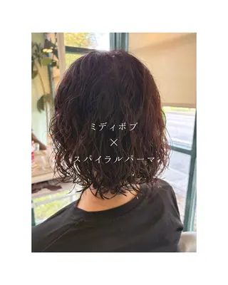 ミディアム ショート/ハイライト /艶パーマ/yukiのヘアスタイル