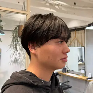 ショート メンズ Lomalia もえか/ボブパーマのヘアスタイル