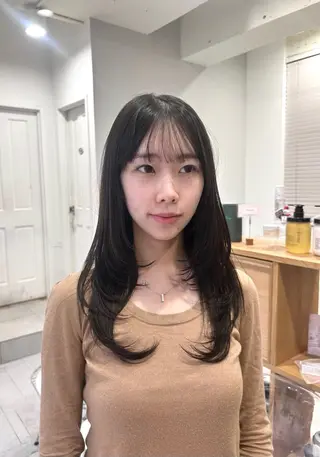 セミロング 韓国ヘア ‎⟡.·KANA🐥のヘアスタイル