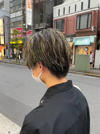 ショート カラー メンズ Rei/ 縮毛矯正/ ハイライトカラー募集のヘアスタイル