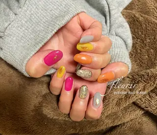 ネイル フルリール 【プライベートサロンのネイルデザイン