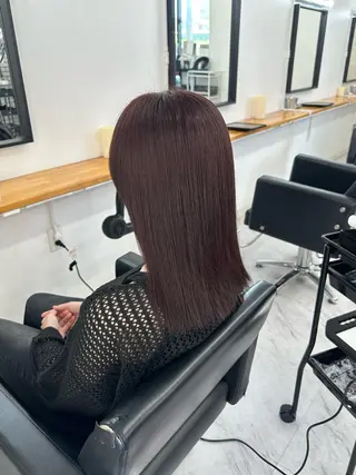 セミロング カラー ヘアセット🎀透明感 カラーHiROEのヘアスタイル
