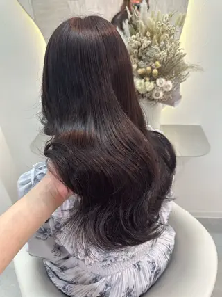 セミロング カラー Rio🎀ブリーチ なし透明感♡顔周り♡のヘアスタイル