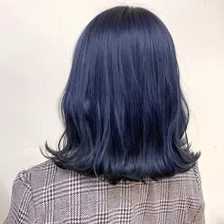 ミディアム ブリーチ✖️ 縮毛LANDのヘアスタイル