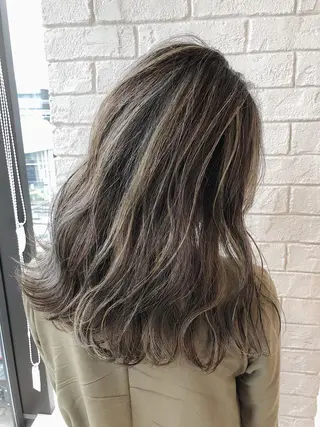 セミロング カラー ノンダメージ髪質改善 カラー💎/KURAのヘアスタイル