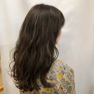 ロング カラー パーマ ヘアアレンジ マツエク・マツパ 暖色ボブ 🍊rikakoのヘアスタイル