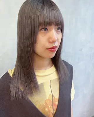 ミディアム カラー 高畑 恵莉 👒 暖色 / 艶髪 🧺のヘアスタイル