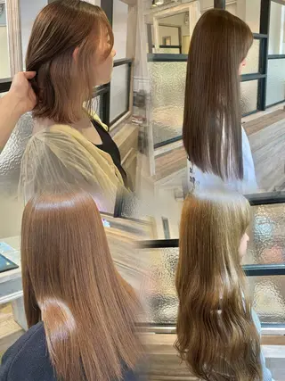 セミロング カラー ブリーチなしダブル カラー/なぎ🦖ᩚのヘアスタイル