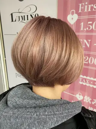 ショート カラー ヘアアレンジ 【艶髪×韓国風】 毛流れ職人 RYOのヘアスタイル