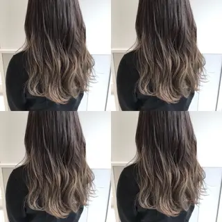 セミロング カラー 小栗 麻衣のヘアスタイル