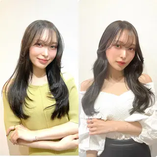 セミロング カラー ヘアアレンジ 顔まわり職人🇰🇷 韓国ヘア/KAITOのヘアスタイル