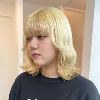 ミディアム カラー ハイトーン×レイヤー ／遠藤将太のヘアスタイル