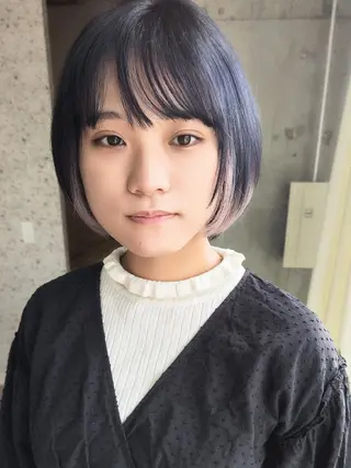 ショート カラー 髪質改善.縮毛矯正 ×韓国ヘアyukiのヘアスタイル