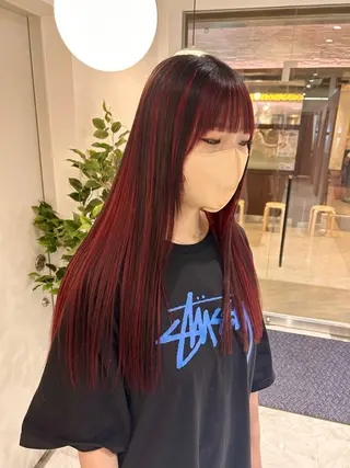 ロング カラー 薄田 珠美のヘアスタイル