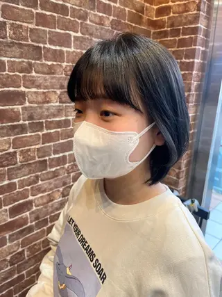 ショート カラー パーマ ヘアアレンジ メンズ キッズ ネイル マツエク・マツパ アイブロウ 久木原 ゆりのヘアスタイル