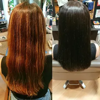 ミディアム カラー 三好 麻美のヘアスタイル