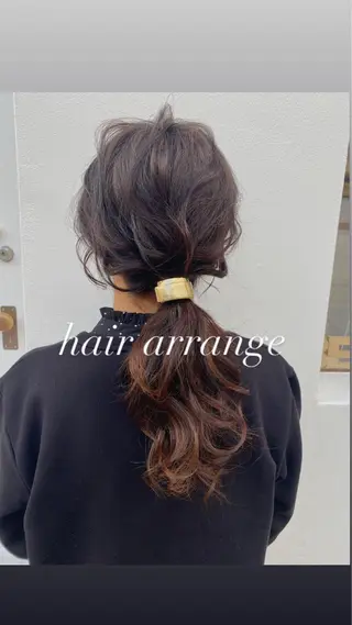 ロング ヘアアレンジ h a k u 大倉 卓人のヘアスタイル
