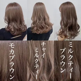 ロング メンズ 艶感ミルクティー🤍 色落ち綺麗🤍ともやのヘアスタイル