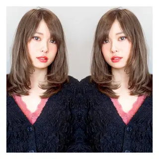 セミロング カラー 竹之内 蔵人のヘアスタイル