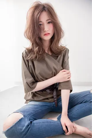セミロング 本島 大生のヘアスタイル
