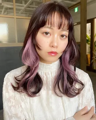 セミロング カラー ヘアアレンジ ひなの .のその他イメージ