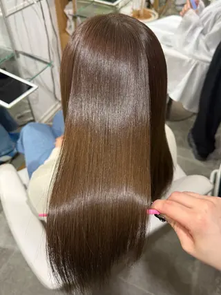 ロング 原宿♡透明感カラー♡ 縮毛矯正【MAYU】のヘアスタイル