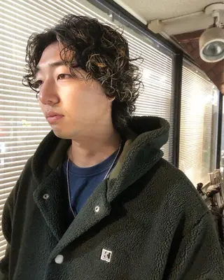 パーマ ヘアアレンジ メンズ メンズ特化✂️栗原 侑也のヘアスタイル