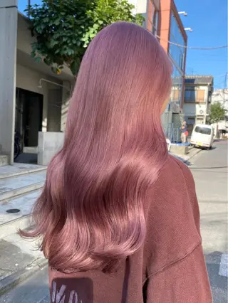 ロング カラー ヘアアレンジ 🎀暖色カラー🎀 ♡yurika♡のヘアスタイル