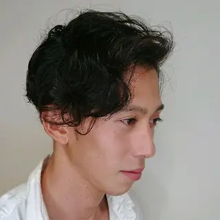 メンズ カラー パーマ ヘアアレンジ ブリーチ/ヘアケア/ 艶髪/イギチハルのヘアスタイル