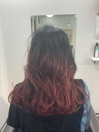 セミロング カラー ヘアアレンジ 田牧 みゆきのヘアスタイル