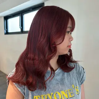 セミロング カラー 💫miyu💫デザ インカラー/アレンジのヘアスタイル