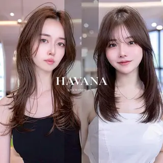 セミロング カラー HAVANA 渋谷のヘアスタイル