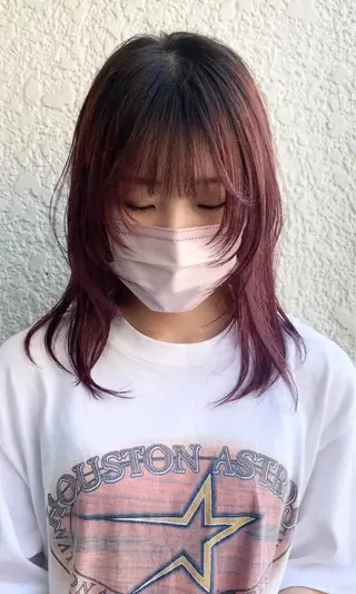 セミロング カラー パーマ ヘアアレンジ メンズ キッズ ネイル マツエク・マツパ アイブロウ 🦕ウルフカット 🦕ａｋｉｈｏのヘアスタイル