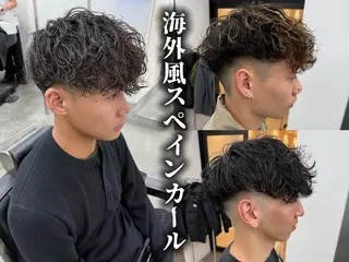 ショート パーマ メンズ 亀井隆汰/メンズ専門 パーマ特化美容師のヘアスタイル